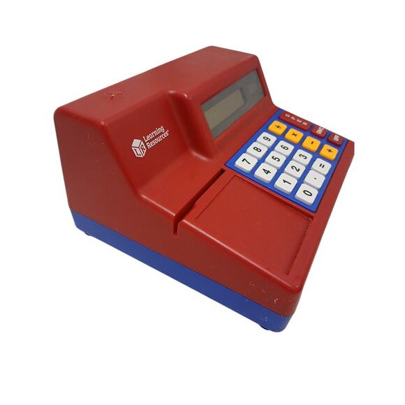 Learning Resources Calculator Cash Register WORKS Opens Sound Red Pretend & Play - Picture 4 of 8